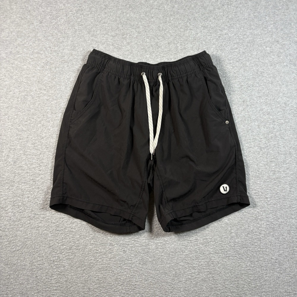 Vuori Kore Banks Shorts Mens S Black Athletic Gym Workout Running Swim 7 Inseam